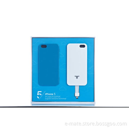 Detachable magnetic power bank slim shell case for iPhone 5/5S
